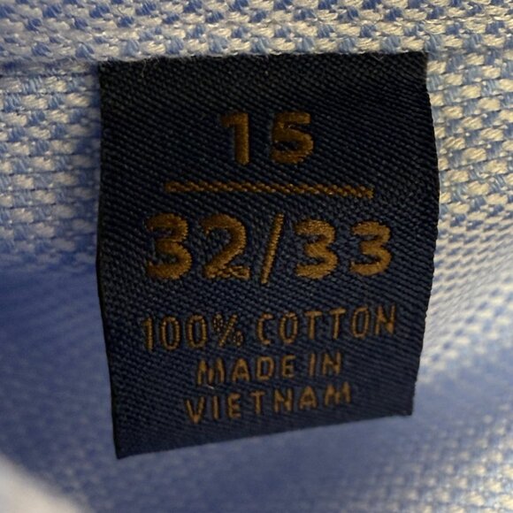 NWT Men's DAVID DONAHUE Royal Oxford Dress Shirt "Trim"-Fit | Size 15 | 32/33 - Picture 8 of 9